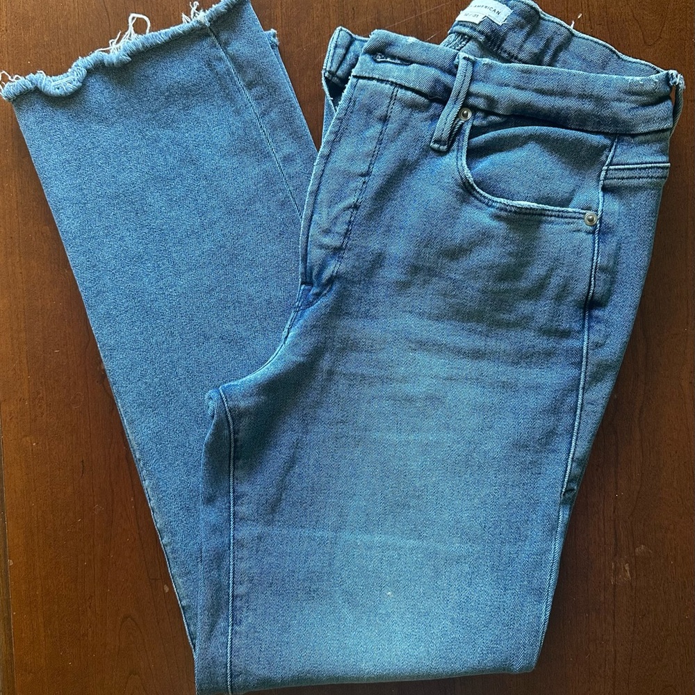 Good American Distressed Blue Denim Jeans